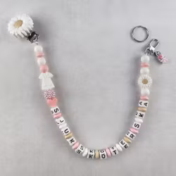 ID CARD/ KEY HOLDER with text Nurse with bling - DAISY CLIPS WHITE