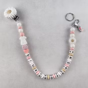 ID-KORT/ NYCKEL HÅLLARE med text Sjuksköterska med bling - DAISY CLIPS VIT