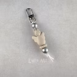 KEYRING Guardian Angel Silver 2