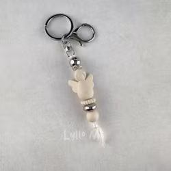 KEYRING Guardian Angel Silver 3