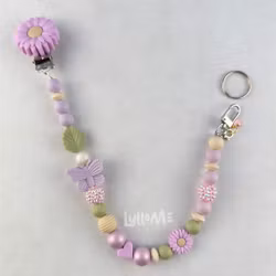 BADGE HOLDER DAISY peach pink