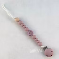 PACIFIER HOLDER - DAISY - MAUVE