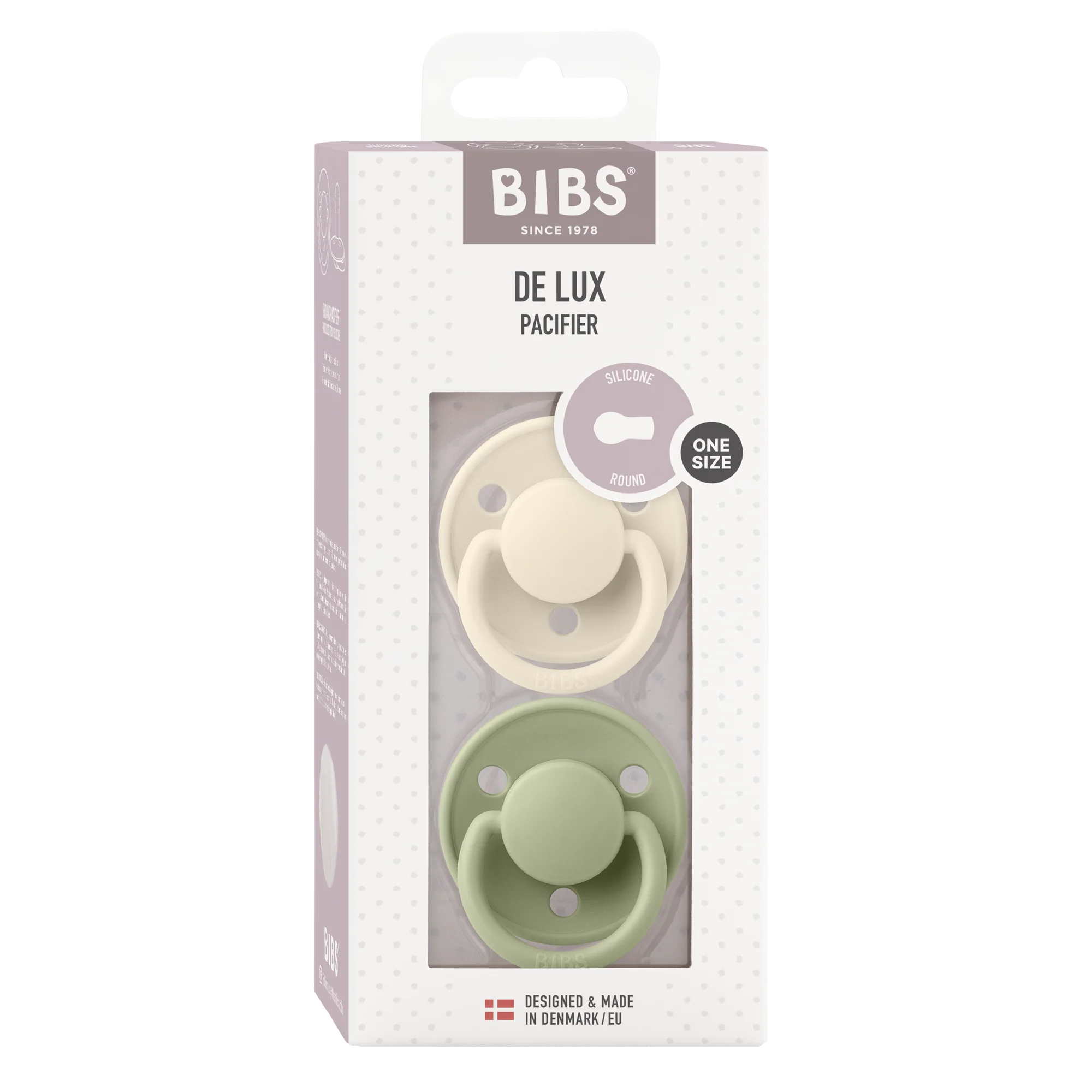 BIBS De Lux Nappar 2 PACK Silikon one zize (från Nyfödd)