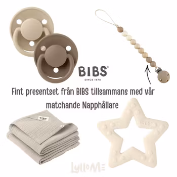 BIBS PRESENTSET med LylloMe Napphållare SAND