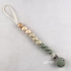 NIPPER HOLDER with Silicone clips - Pastel IVORY- WOOL- LIGHT OLD GREEN