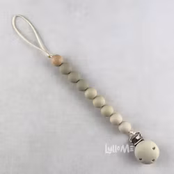 NAPPHÅLLARE med Silikon clips - Pastel -CREAM-WOOL- LIGHT SAGE