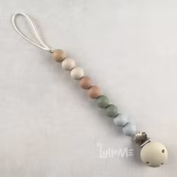 NAPPHÅLLARE med Silikon clips CREAM - Pastel CREAM-PALE ROSE-OLD GREEN- ICE BLUE
