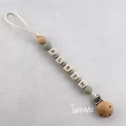 BIBS BIG GIFT SET with By LylloMe Pacifier Holder with name SAGE