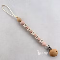 BIBS GIFT SET with LylloMe Pacifier Holder BLUSH