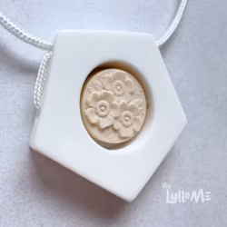 AMNINGSHALSBAND SiliMAMA - GEO - Ivory