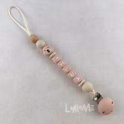 Napphållare med namn - Lilla Björn-Light Old Pink/ LIGHT OLD PINK