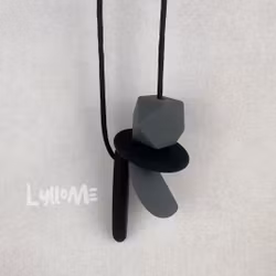 AMNINGSHALSBAND Silimama - Shapes -Midnight Black/Grey