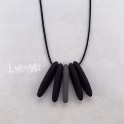 AMNINGSHALSBAND Silimama -  Drops - Midnight Balc nad Grey