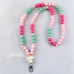 BADGE/E-TJÄNTSEKORT HALSBAND - Moln-Blommor