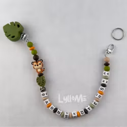 ID CARD/ KEY HOLDER with text OPTIONAL TEXT -TIGER -Jungle