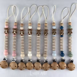 Napphållare med namn – valfri figur & färg / TAUPE 10MM