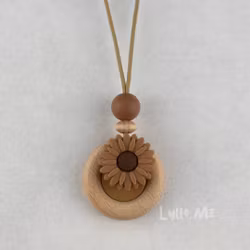 BREASTFEEDING NECKLACE-DAISY- MILK CHOCOLATE /mch