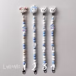 BADGE HOLDER with Clips - Light blue variants
