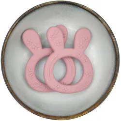 BITE FIGURE IN SILICONE - BUNNY WITH STRUCTURE - ROUGE
