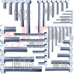 Skruvsortiment M5-M16 Sexkant 8.8 FZB - 4600 delar