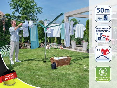 Linomatic 500 Deluxe med Överdrag - Torkvinda - Fri frakt