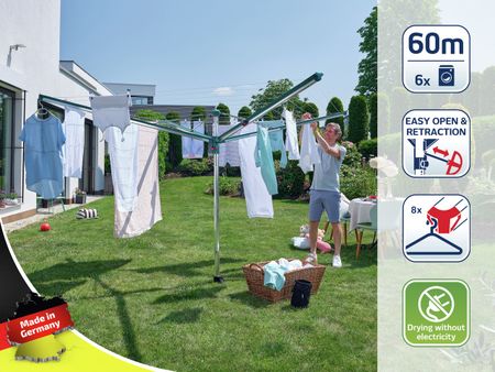 Linomatic 600 Deluxe med Överdrag - Torkvinda - Fri frakt