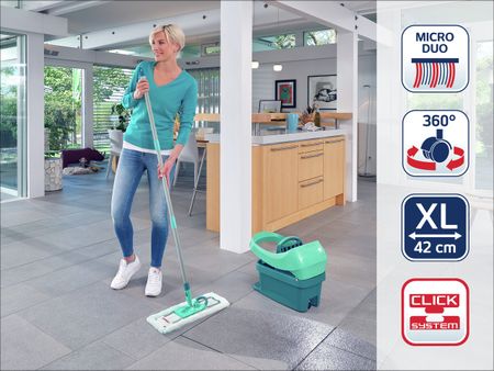 Set Press Profi XL med Hjul - Golvmopp med Hink