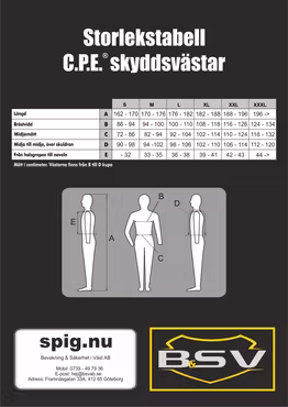 REA - Skyddsväst BYA G1/RPS2 + K1/KR1, herr - C.P.E. - XL