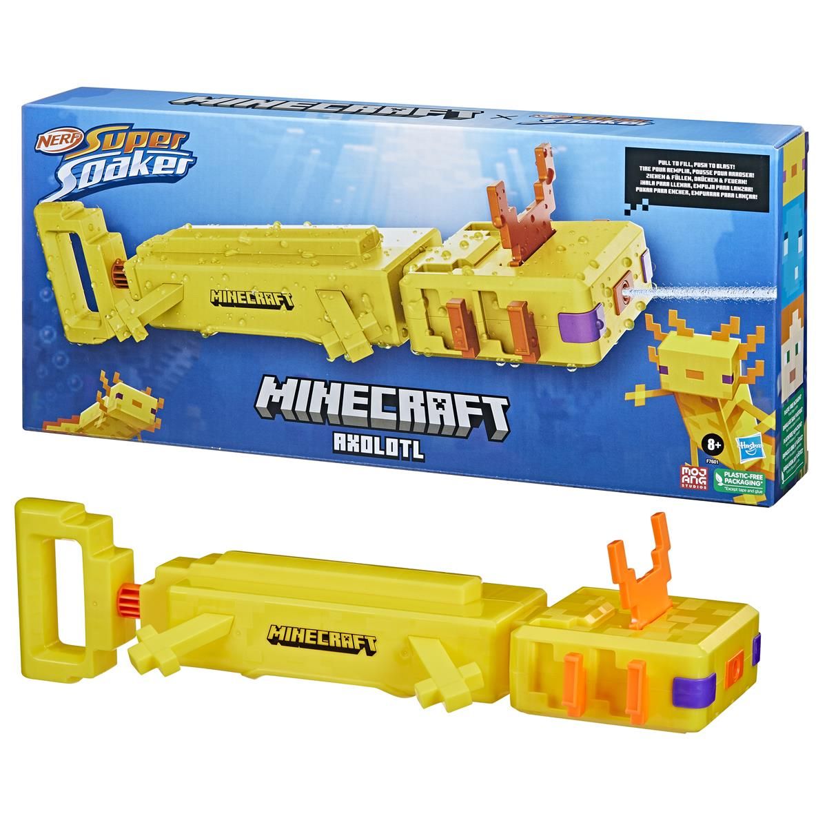 NERF Super Soaker Minecraft Axlelotl