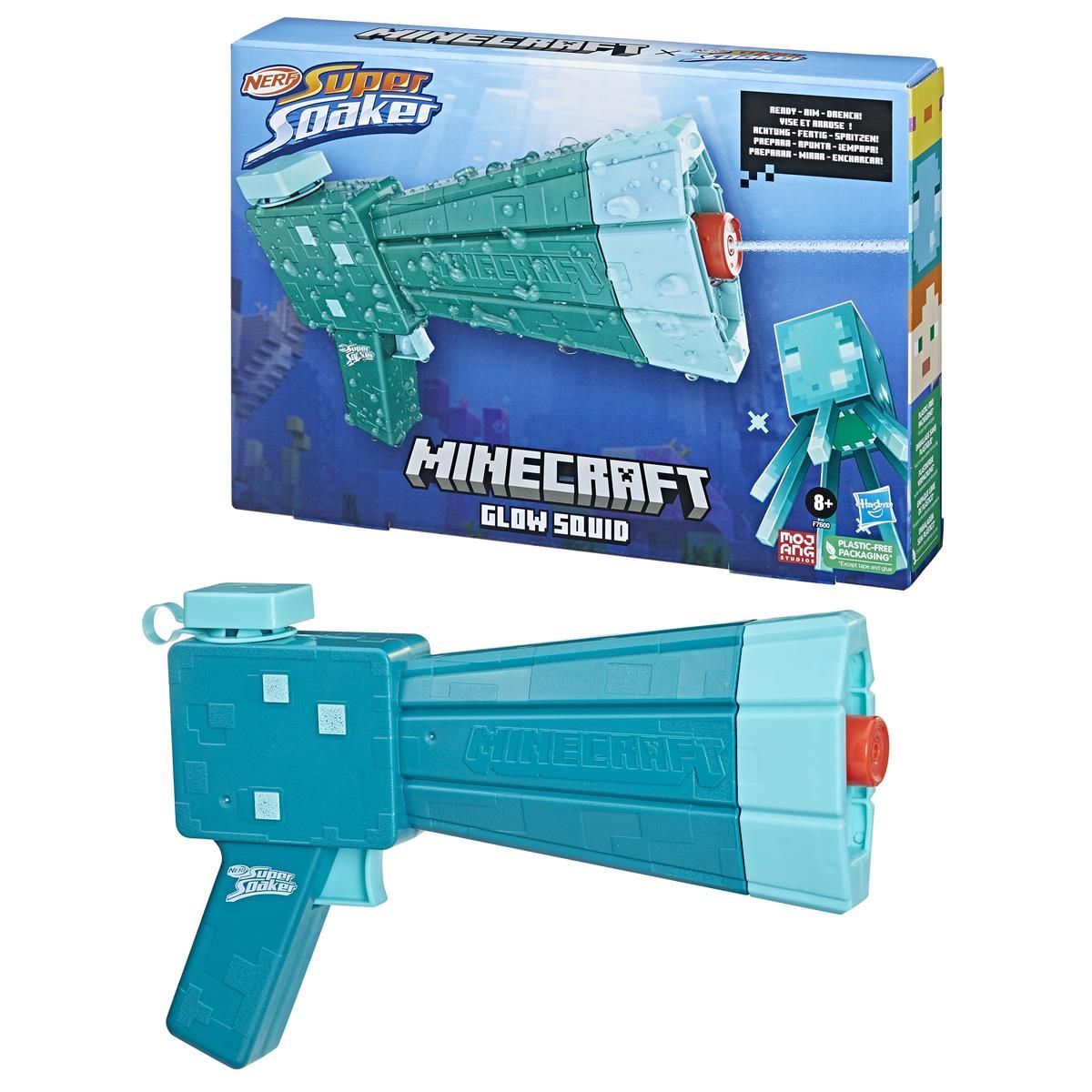 NERF Super Soaker Minecraft Glow Squid