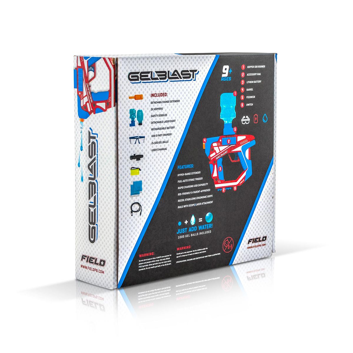 Field GelBlast Action Pack Red/Blue + 10.000 Gelballs