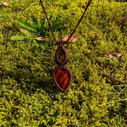 Själskraft: Halsband med Rökkvarts och Röd Jaspis