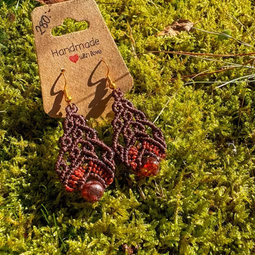 Örhängen: Eldkvarts