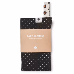 Coracor Small Dot Black Babyfilt
