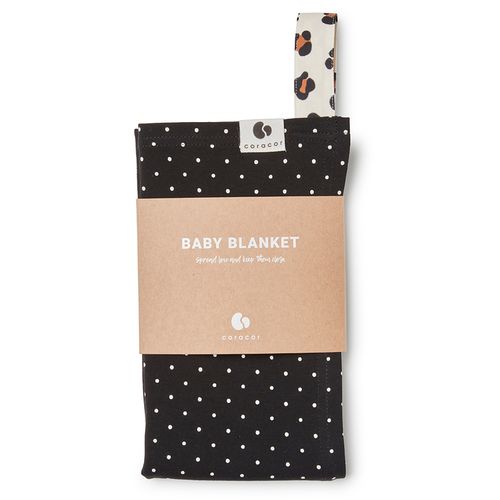 Coracor Small Dot Black Babyfilt