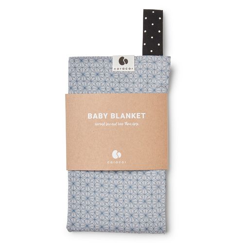Coracor Origami Star Blue Baby blanket
