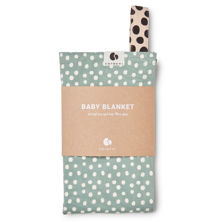Coracor Big Dot Green Babyfilt