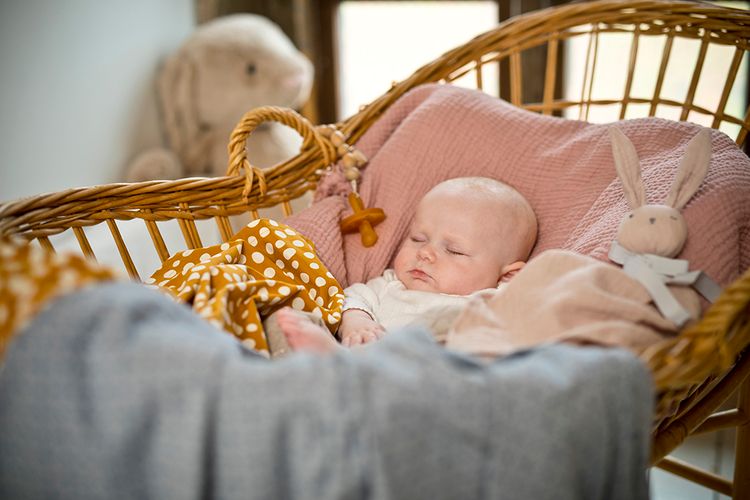Coracor Abstract Dot Mustard Babyfilt