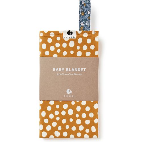 Coracor Abstract Dot Mustard Babyfilt