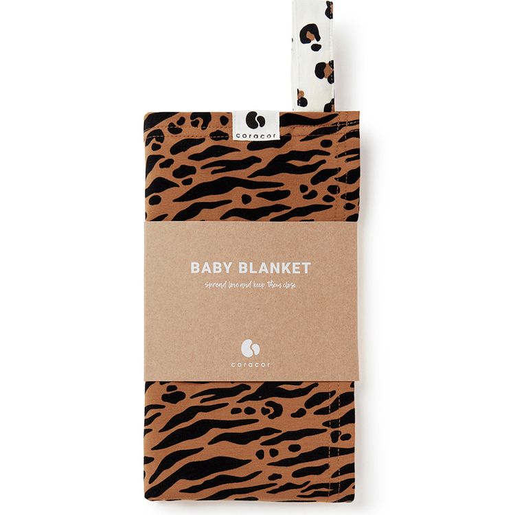 Coracor Zebra Terracotta Baby blanket