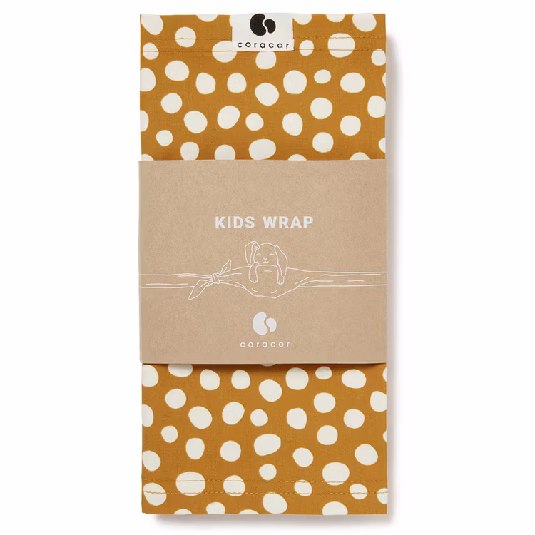 Coracor Abstract Dot Mustard Doll Wrap