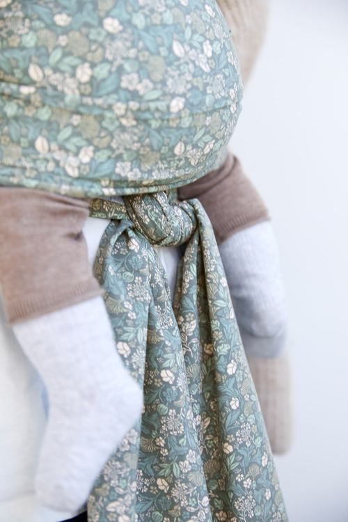 Coracor Tinyflower Green Baby wrap