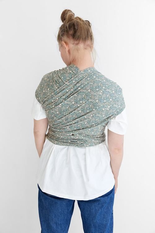 Coracor Tinyflower Green Baby wrap