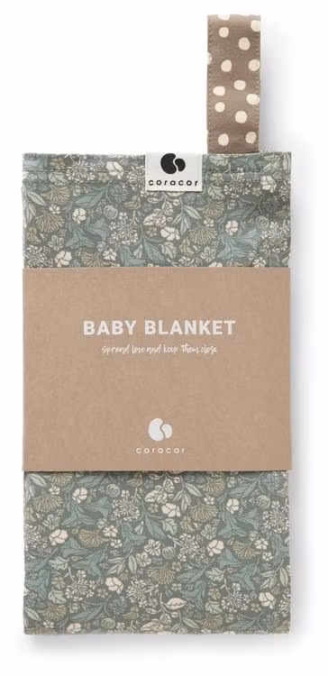Coracor Tinyflower Green Babyfilt