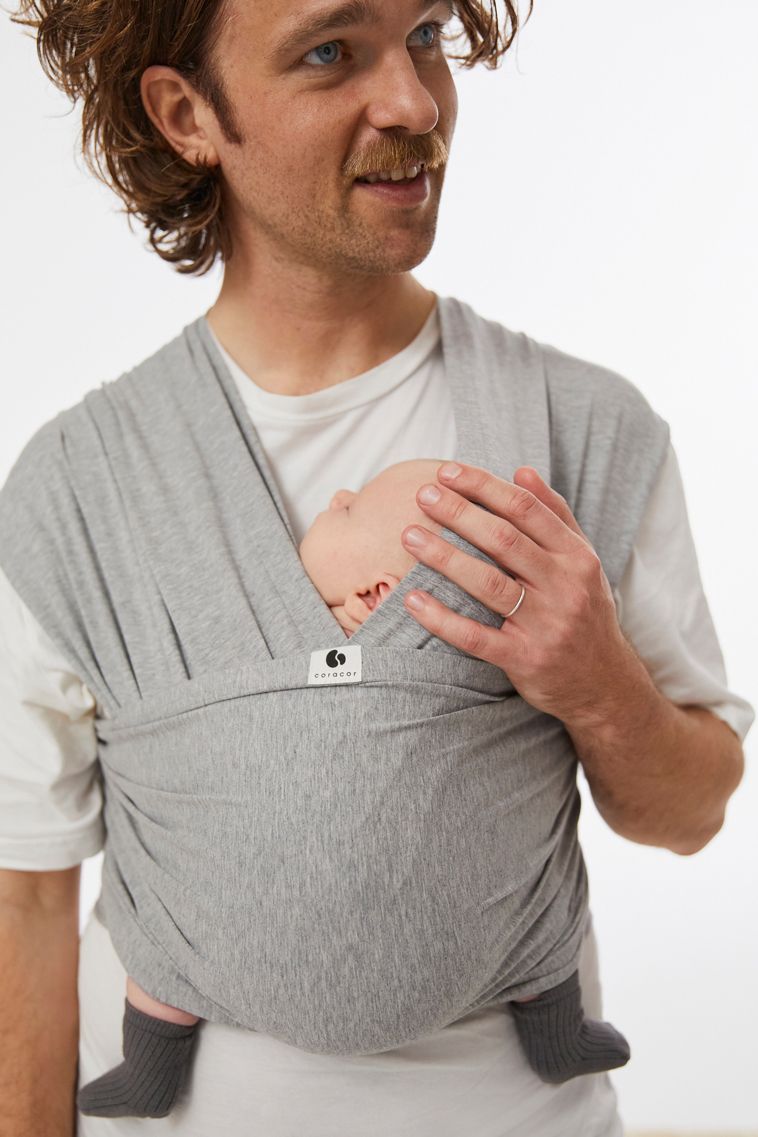 Coracor Grey Melange Baby wrap