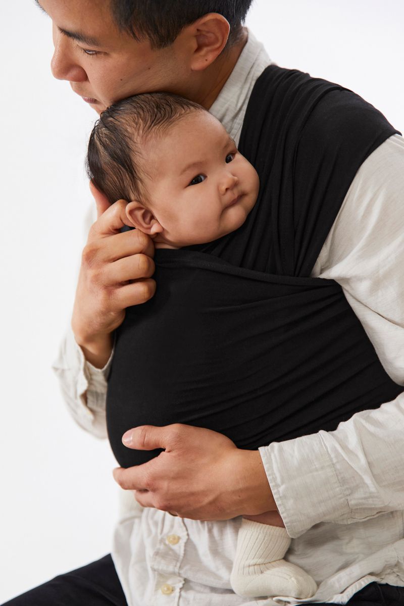 Coracor Solid Black Baby wrap