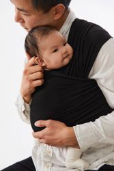 Coracor Solid Black Baby wrap