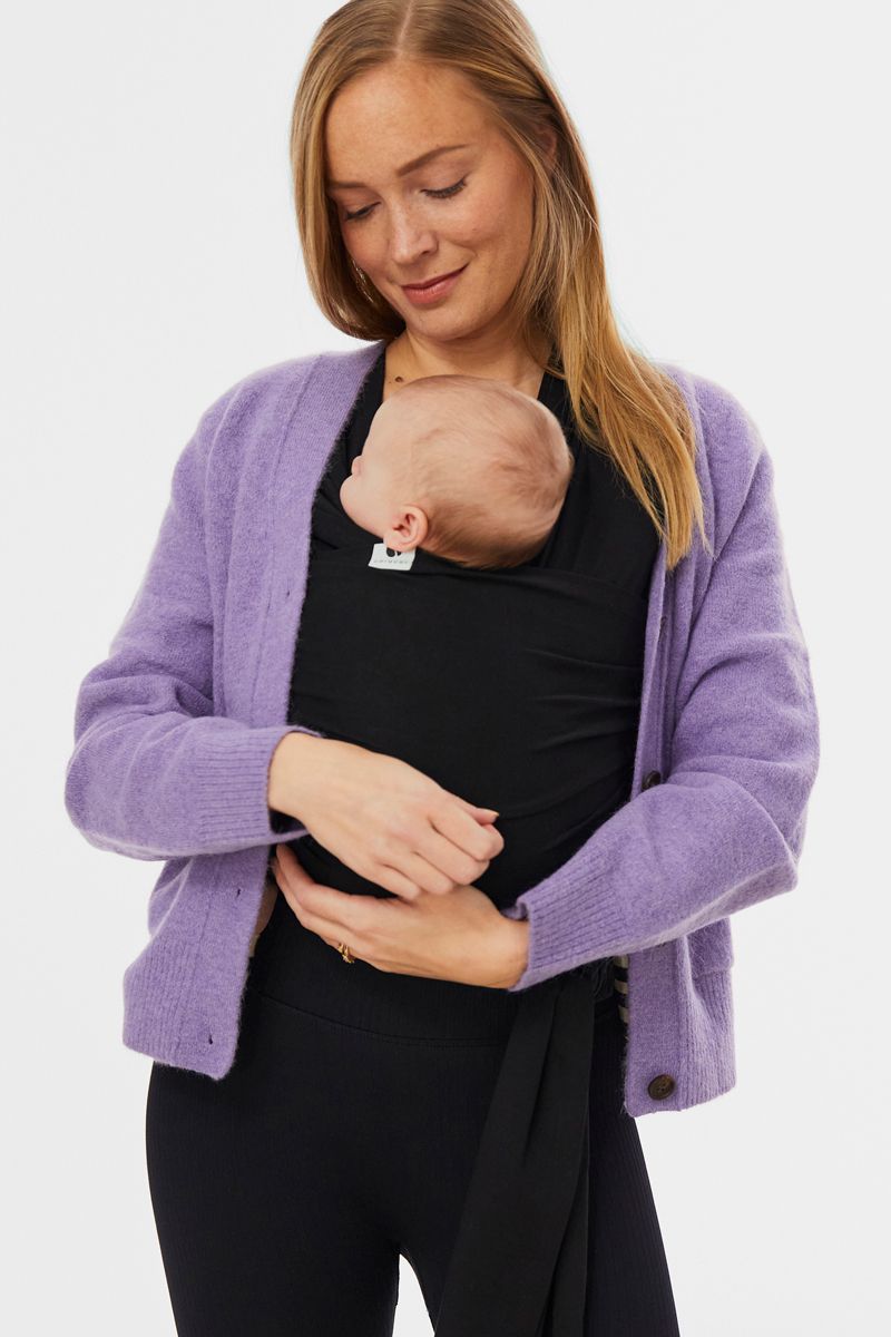 Coracor Solid Black Baby wrap