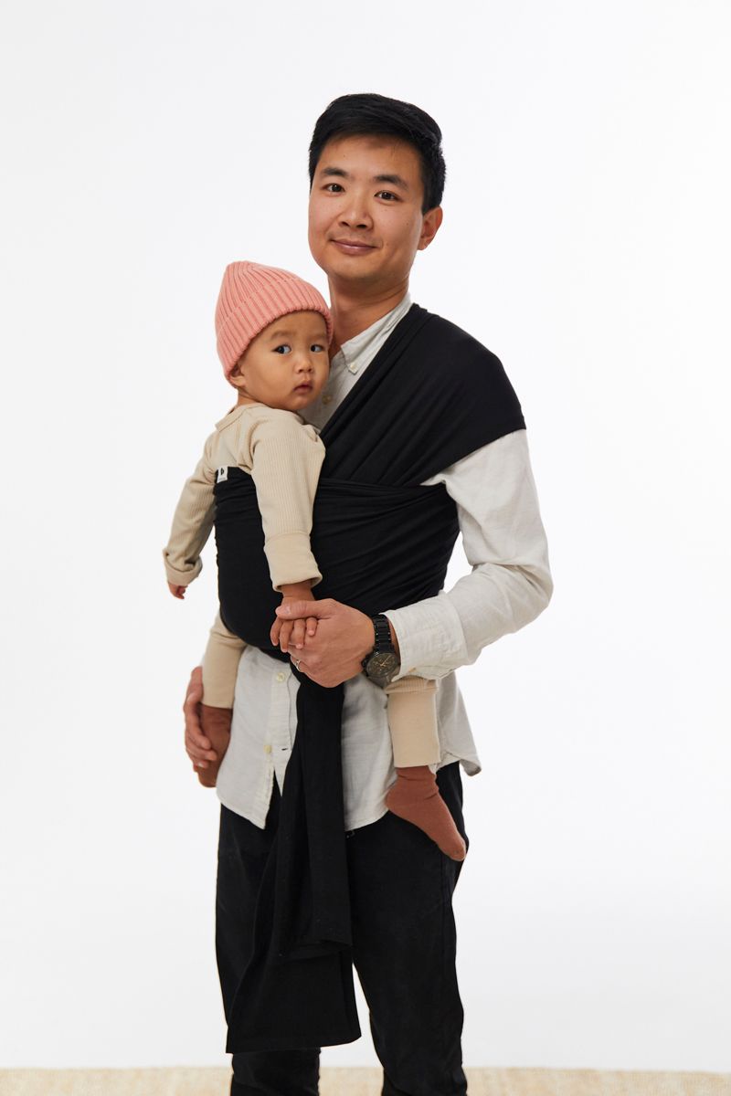 Coracor Solid Black Baby wrap