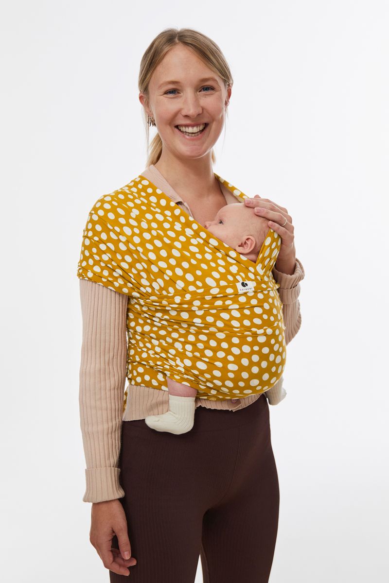 Coracor Abstract Dot Mustard Baby wrap